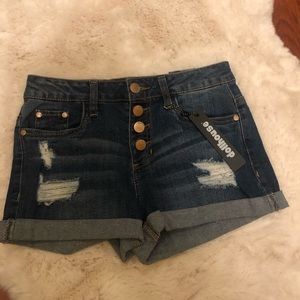 New! SZ 26/3 Dollhouse Denim Cuffed Shorts